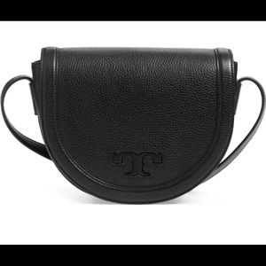 Tory Burch Serif T' Leather Saddle Bag